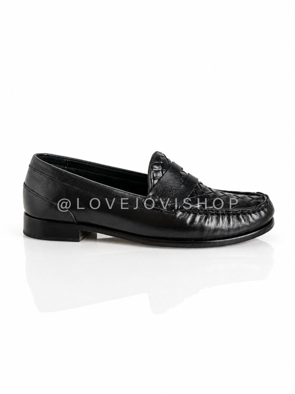 Shoes | Loafer | Cole Haan Woven Slip On Penny Loafer Flats | 8 | Black Leather